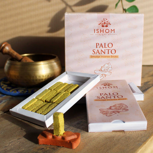 Lot de 15 briques d'encens naturel et brûleur - Palo Santo