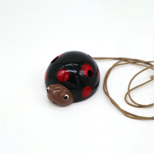 Ocarina musical animalier - Coccinelle