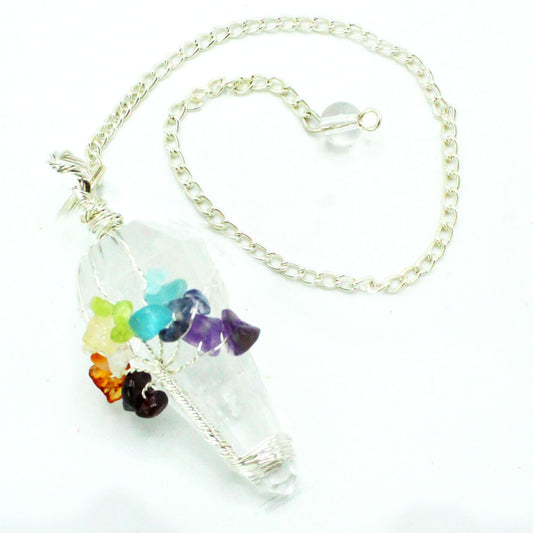 Pendule Magique - Sept Chakras - Quartz Roche