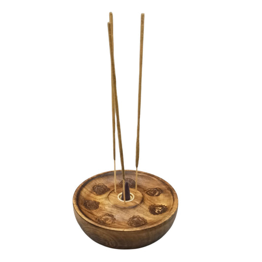 Disque porte-encens pour cônes et bâtonnets - 7 Chakras