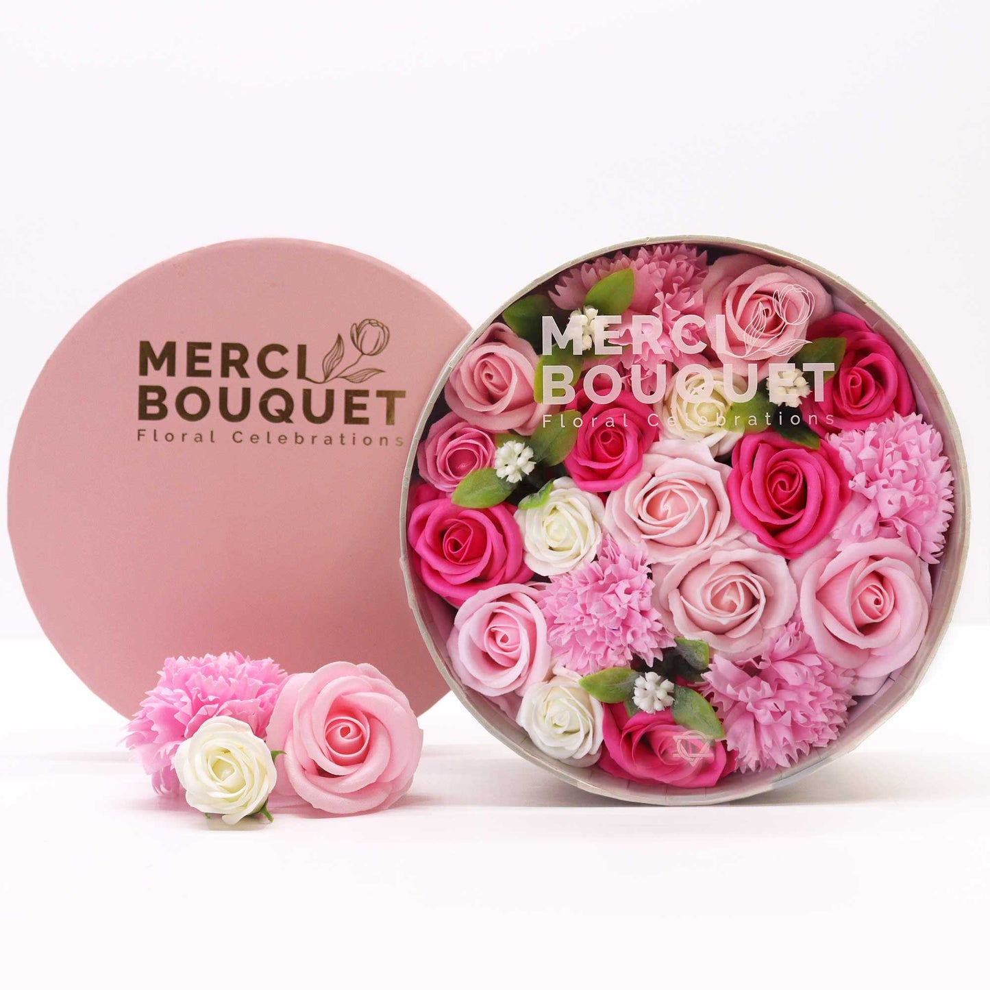 Boîte ronde - Bénédictions pour bébé - Roses