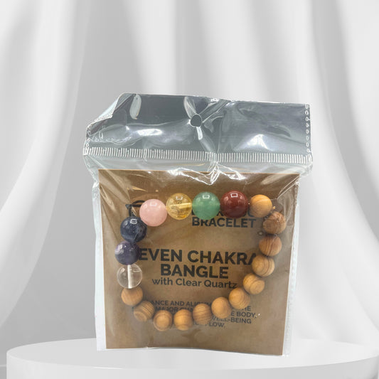 Bracelet en cèdre - 7 chakras
