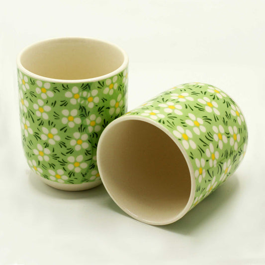 6 x Tazas de te - Verde Margarita