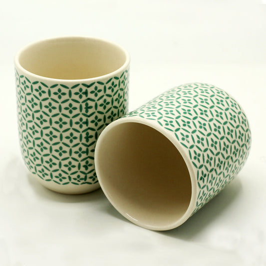 6 x Tazas de te - Mosiac verde
