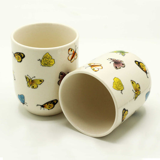 6 x Tazas de te - Mariposa