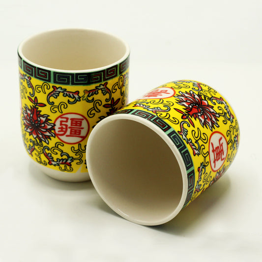 6 x Tazas de te - Diseño oriental larga vida