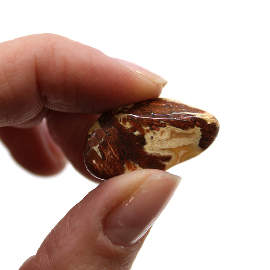 24 x Petites pierres africaines - Jaspe clair - Bréchique