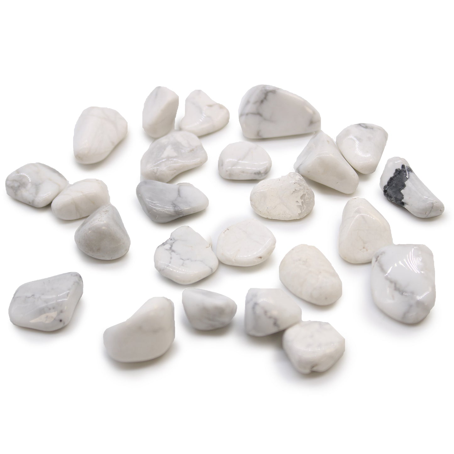 24 x Pequeñas piedras africanas - Howlita blanca - Magnesita