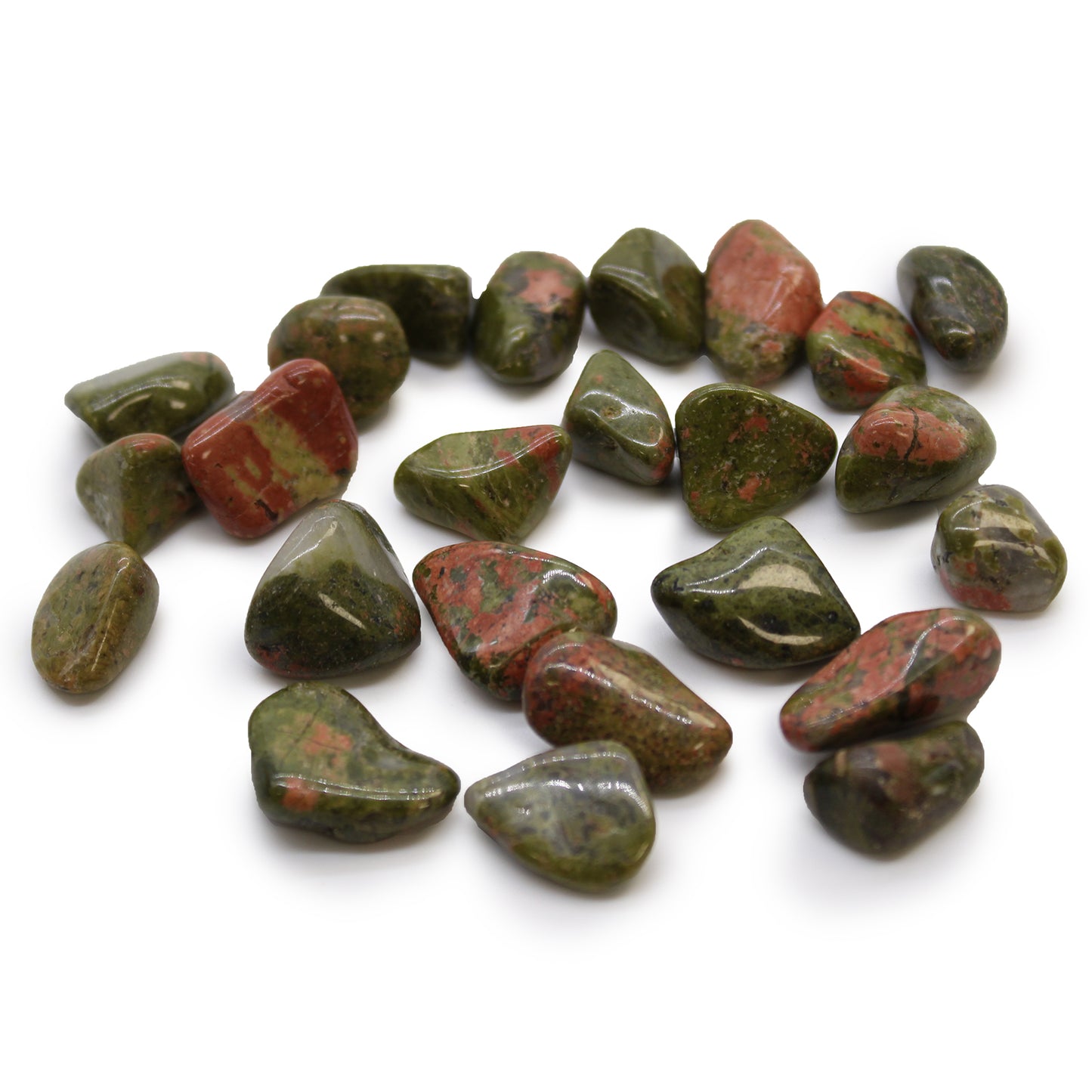 24 x Pequeñas piedras africanas - Unakita