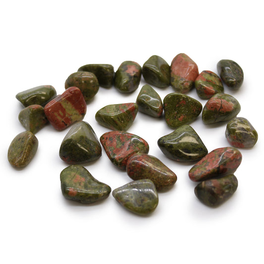 24 x Pequeñas piedras africanas - Unakita