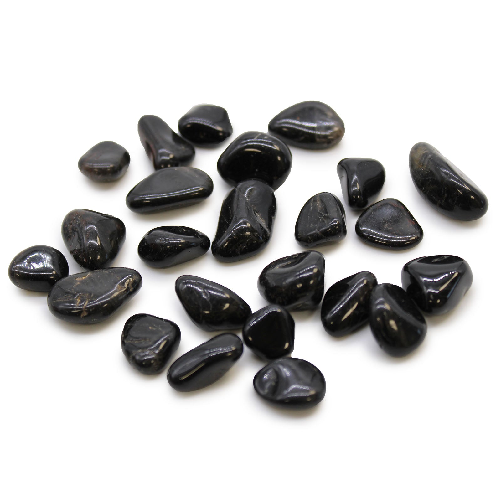 24 x Pequeñas piedras africanas - Ónix negro
