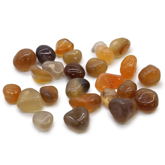 24 x Pequeñas piedras africanas - Ágata cornalina - Mozambique