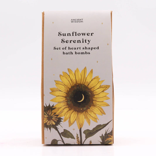 Coffret de bombes de bain cœur-tournesol