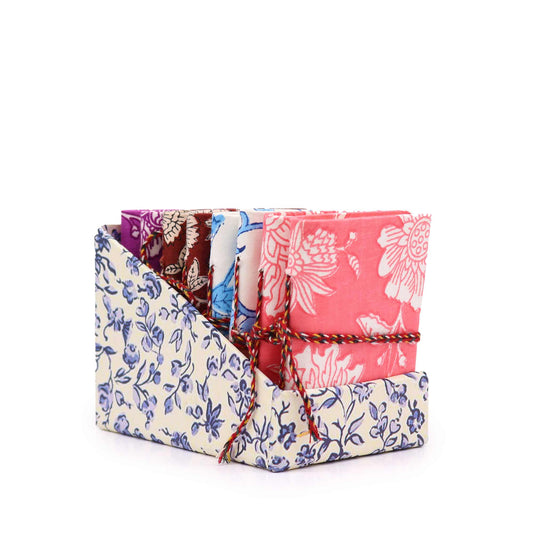 8 x Cuadernos de Algodón con Estampado Floral 7x10cm (display pack)