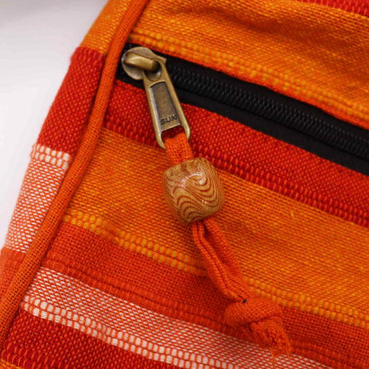Sac bandoulière Népal (bandoulière réglable) - Orange Sunrise