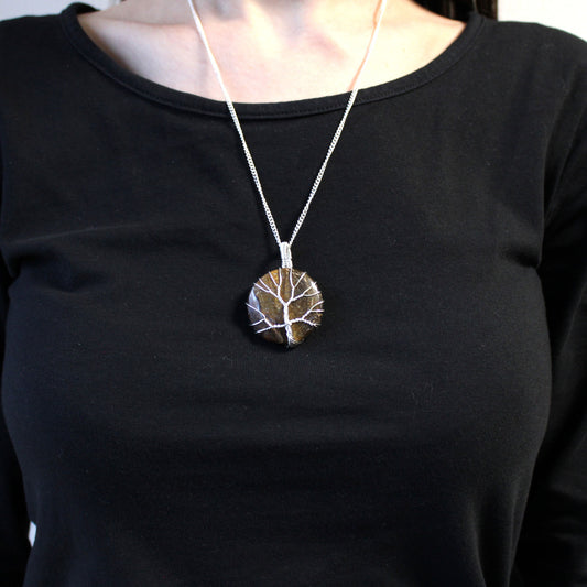 Collier Arbre de Vie - Oeil de Tigre