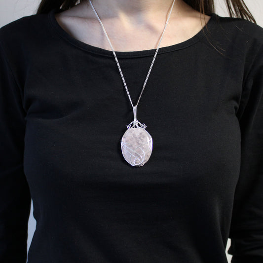 Collier Cascade Wrap - Opalite brute