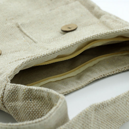 Sac à deux poches aux tons naturels - Naturel - Moyen