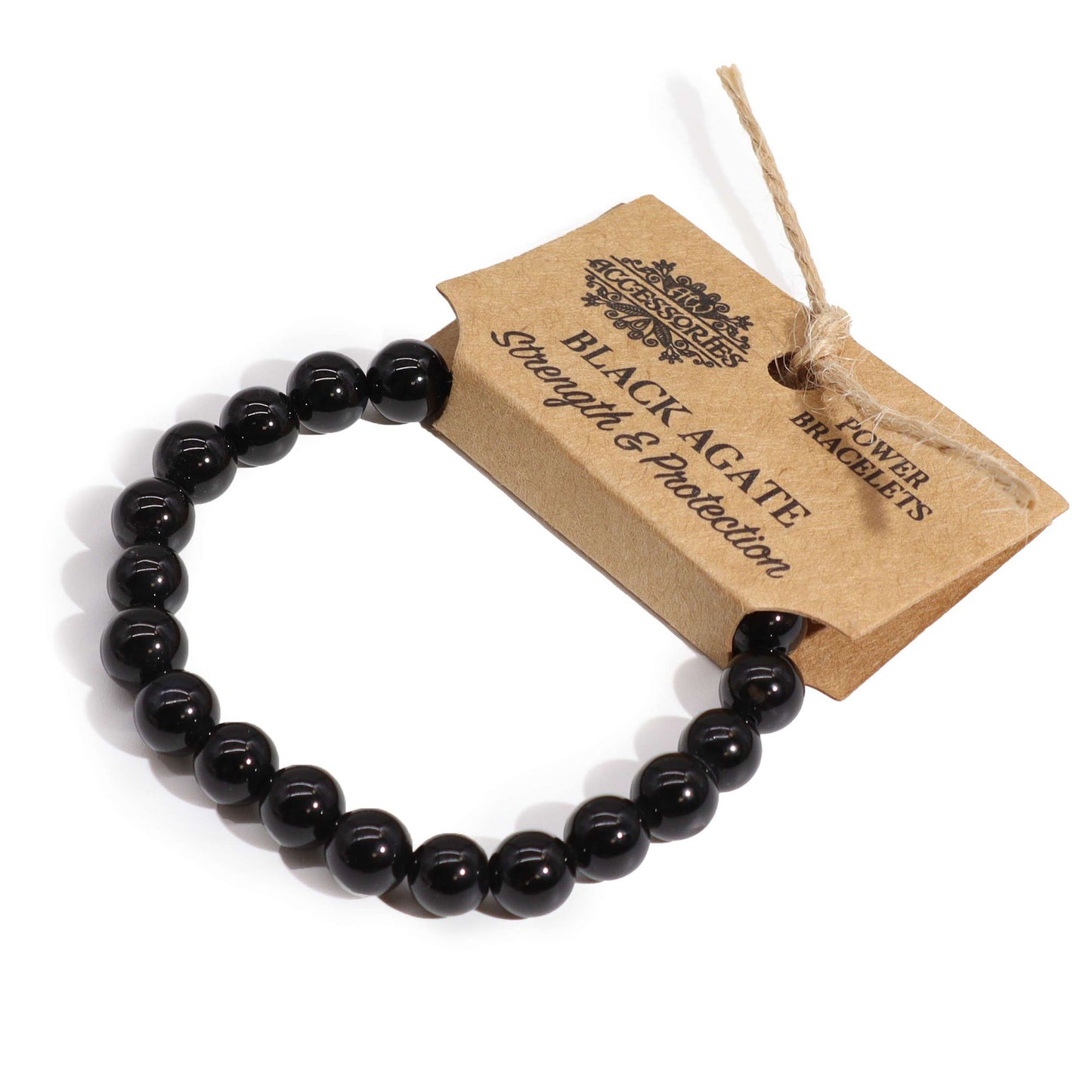 Bracelet énergétique - Agate noire