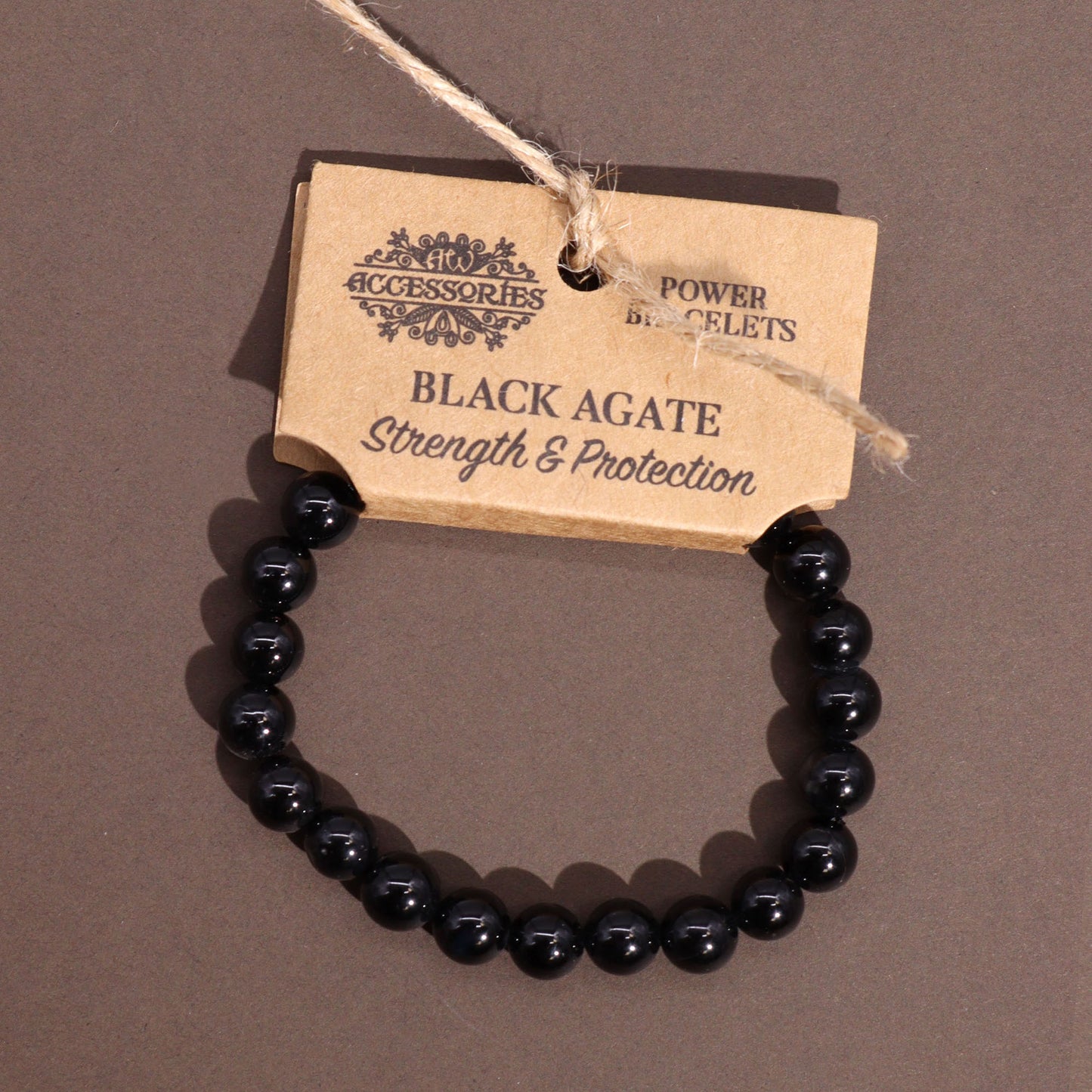 Bracelet énergétique - Agate noire