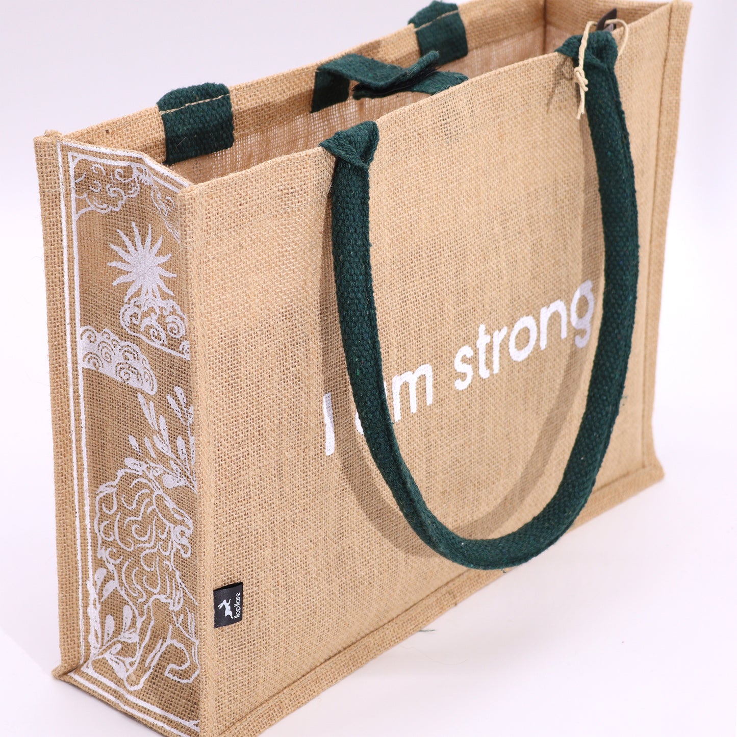 Grand sac en jute Hop Hare - Je suis fort