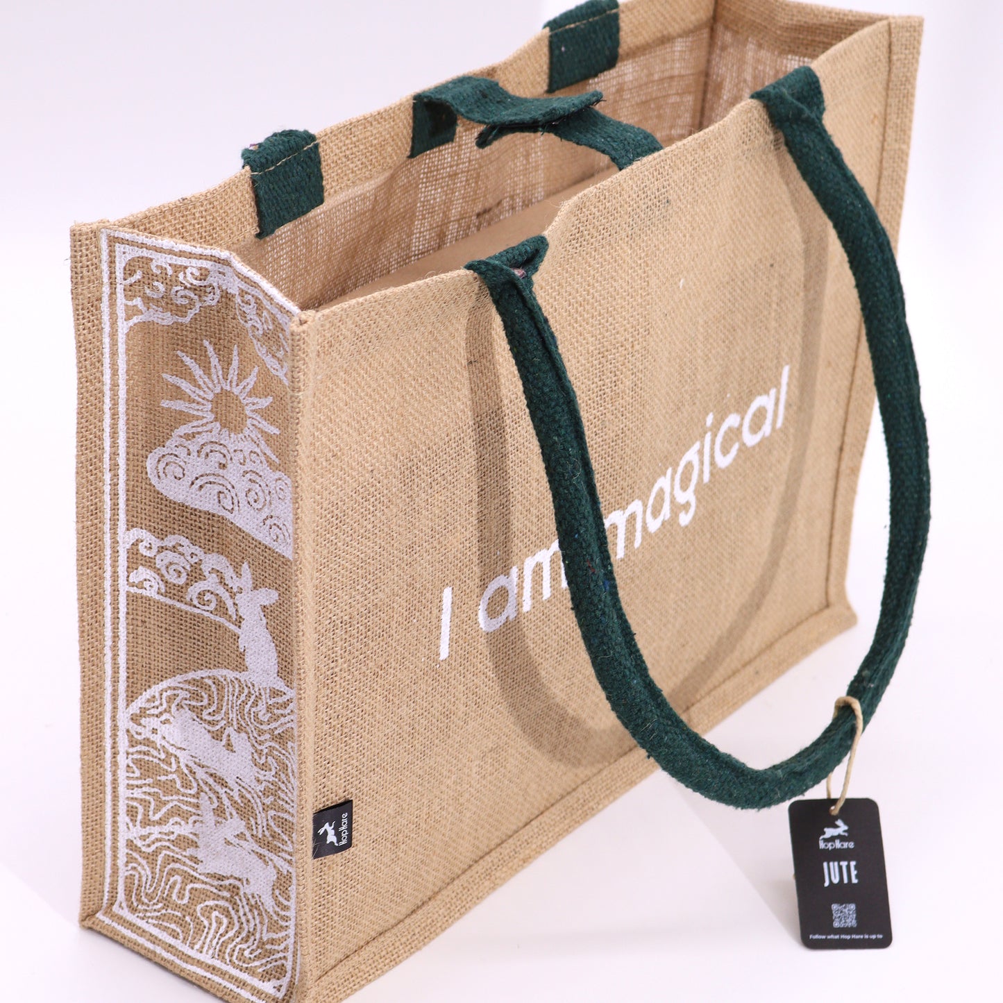 Grand sac en jute Hop Hare - Je suis magique