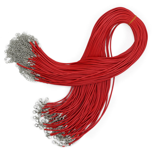 Cordons accessoires - 2 mm x 55 cm - Rouge 105