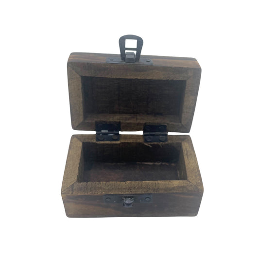 Pilulier en bois 9 x 5 x 4 cm - Couleurs unies en céramique - Assortiment