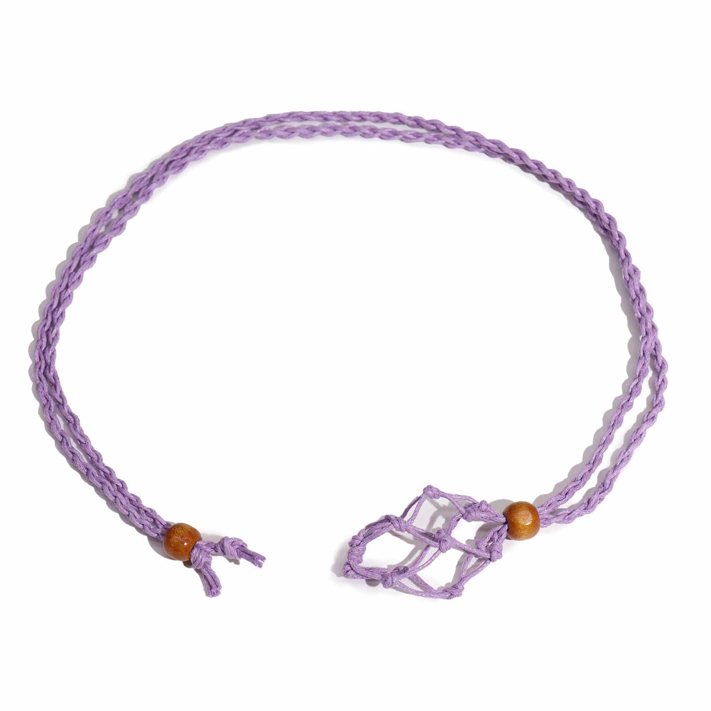 Collier en pierres précieuses cordons 45 cm - Violet