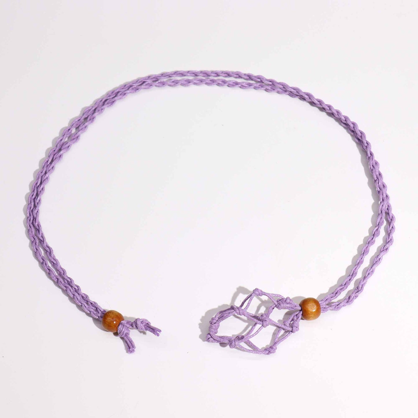 Collier en pierres précieuses cordons 45 cm - Violet