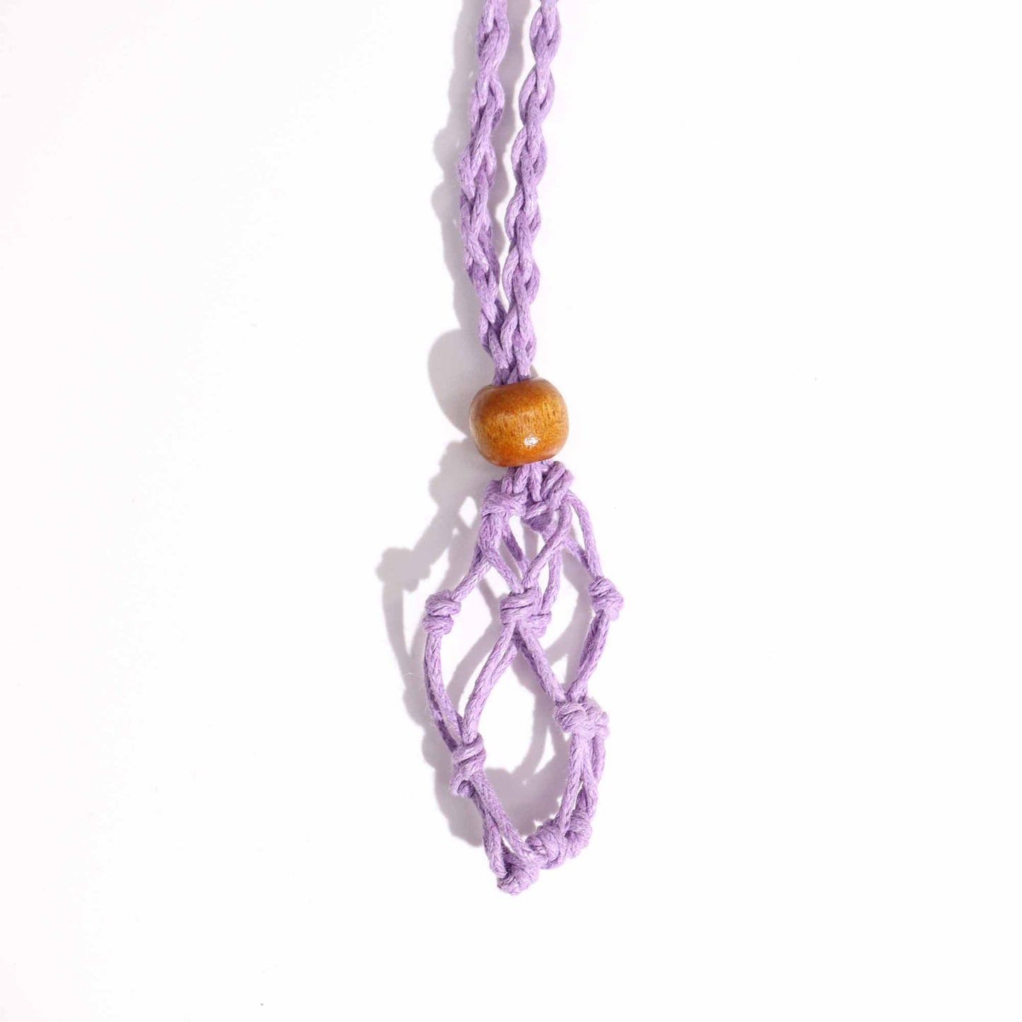Collier en pierres précieuses cordons 45 cm - Violet