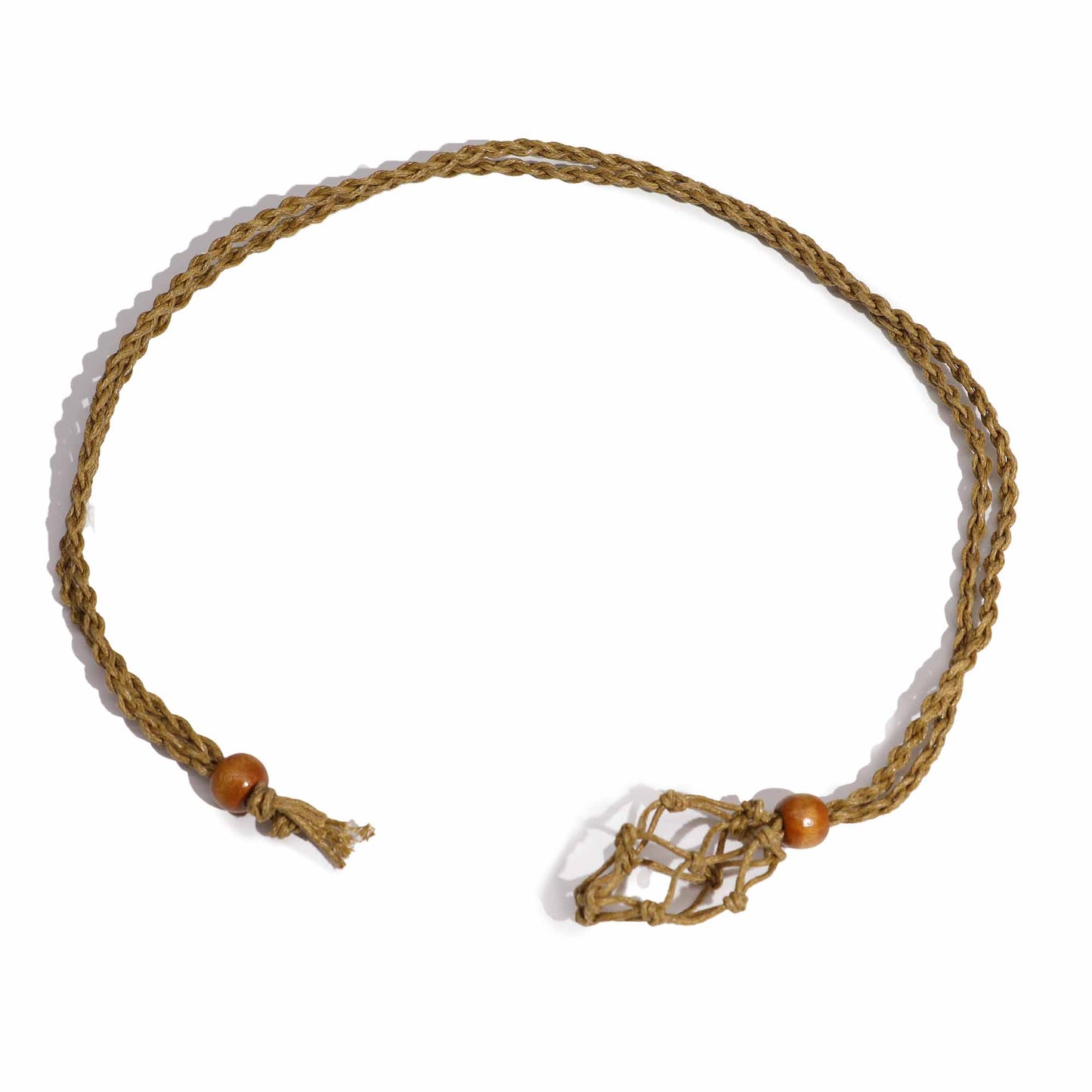 Collier en pierres précieuses cordons 45 cm - Sable