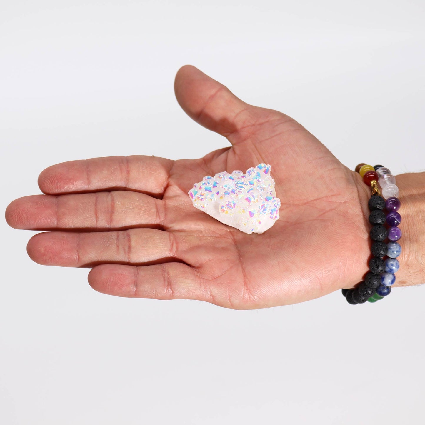 Petit quartz naturel amélioré - Quartz Angel Aura (environ 40-65 g 3,5-5 cm)