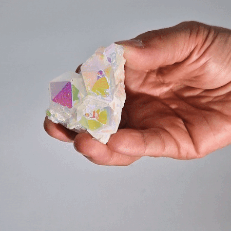 Quartz naturel moyennement amélioré - Quartz Angel Aura (environ 100-150 g 7-10 cm)