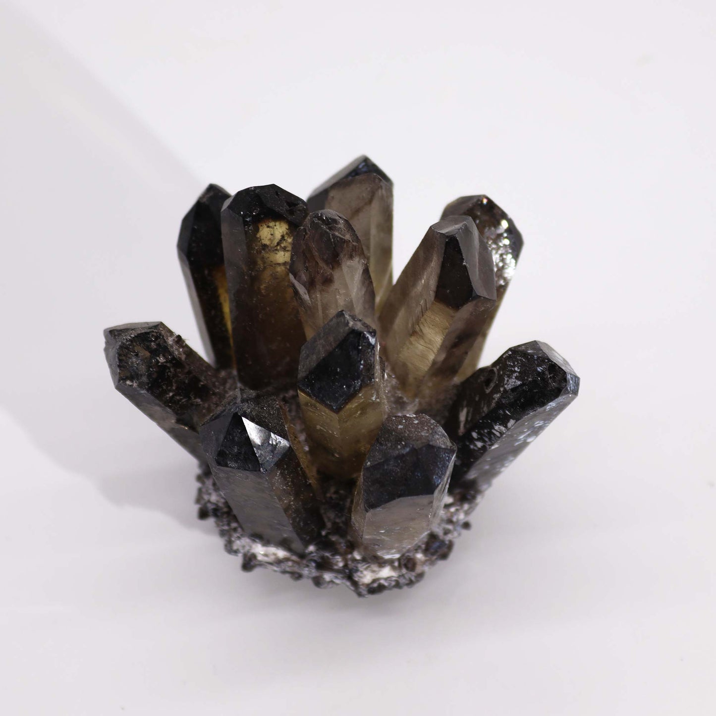 Amas de quartz naturel fait main - Quartz fantôme fumé (environ 250-300 g 8 cm)