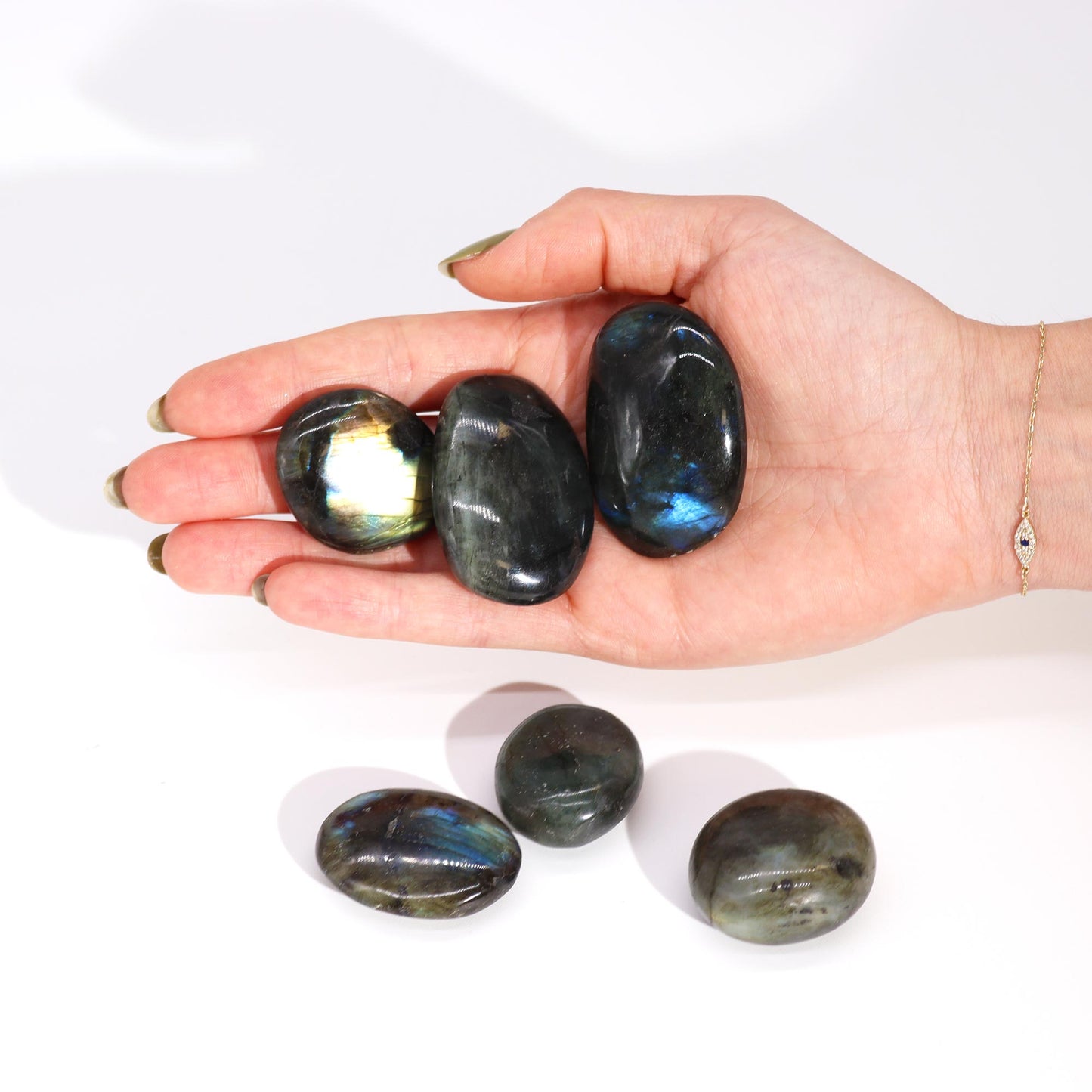 Pierres de labradorite de Madagascar - Palma (environ 17-40 g 35-50 mm)