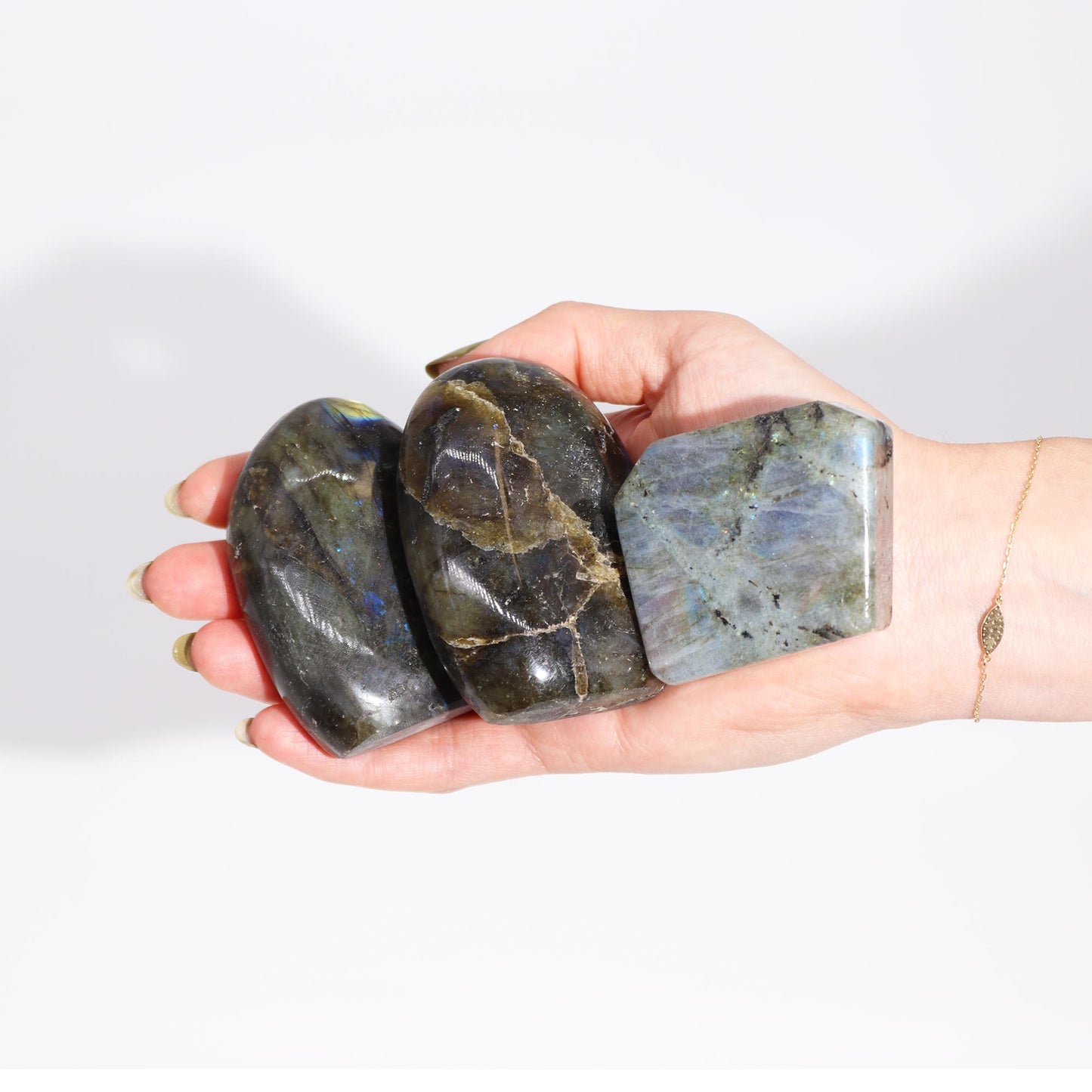 Pierres de labradorite de Madagascar - Tombe (environ 80-168 g 40-60 mm)