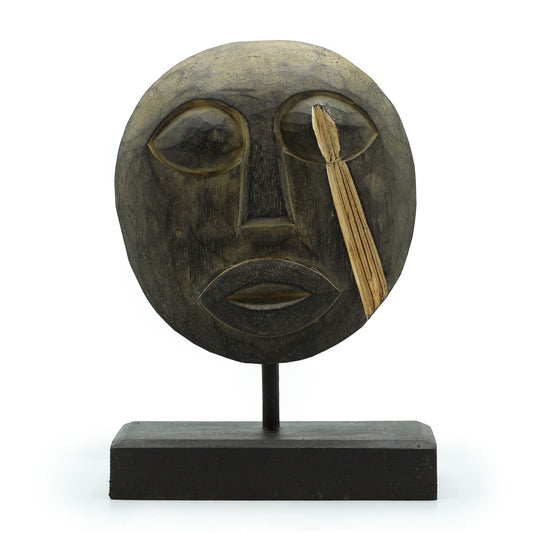 Dekorative Timor-Stammesmaske – Antik, 27 x 20 cm