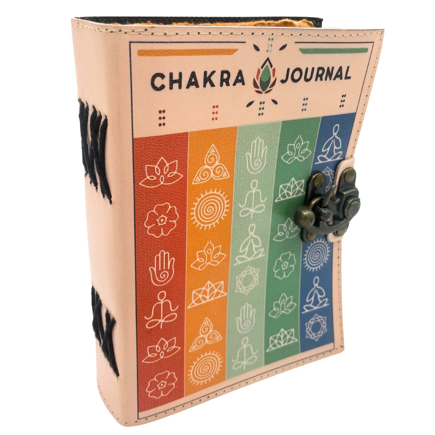 Carnet en cuir - 7 Chakras - 12,5x17,5cm