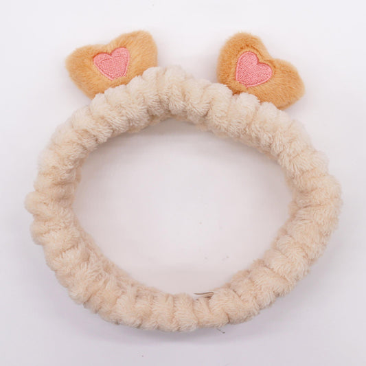 Bandeau de maquillage - Cœurs et oreilles