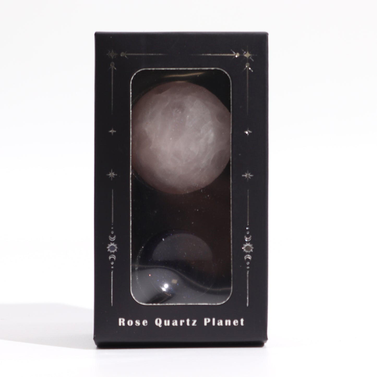 1x Planète en quartz rose avec support solaire (VÉNUS) - 40 mm