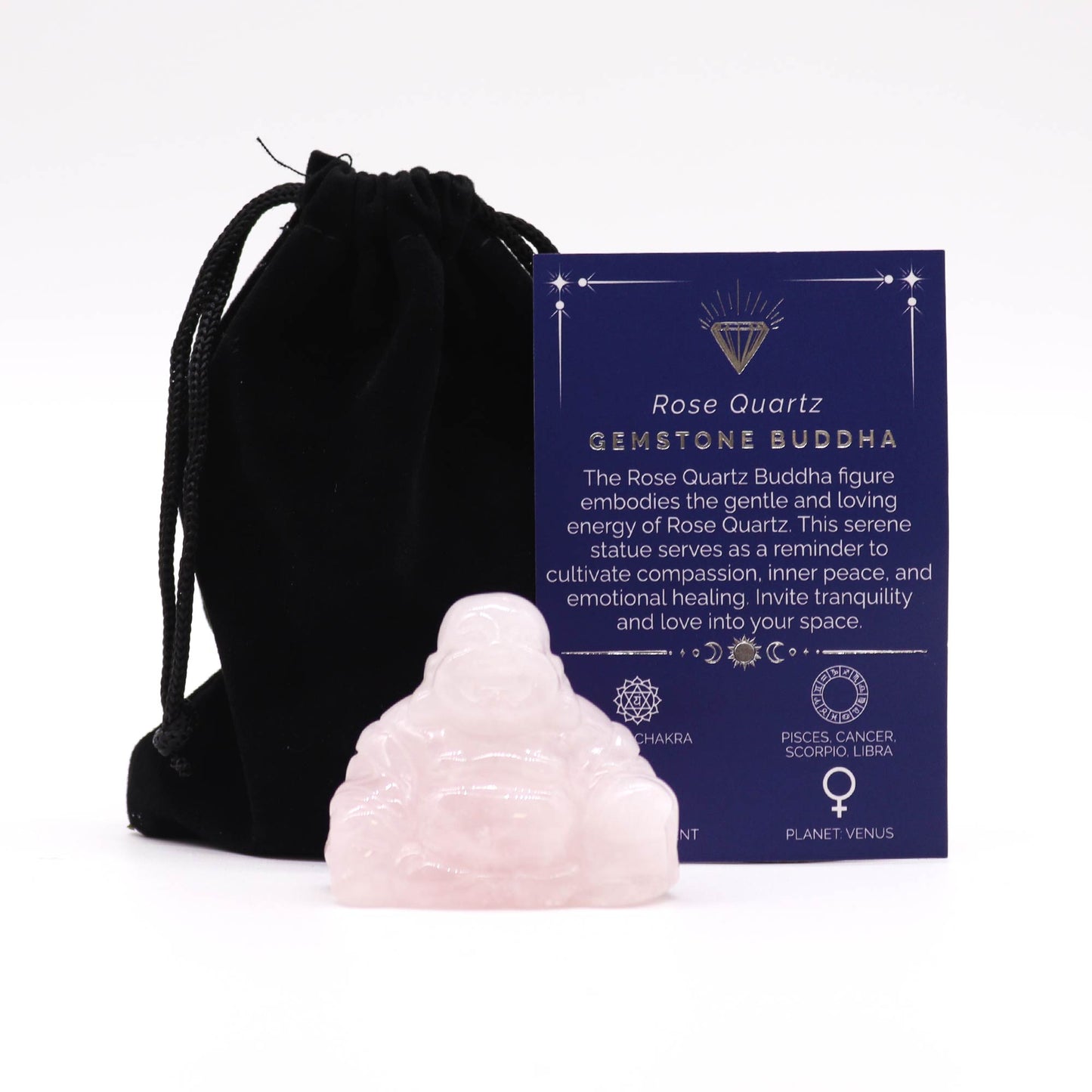 Grande gemme de Bouddha - Quartz rose 50x40x20mm