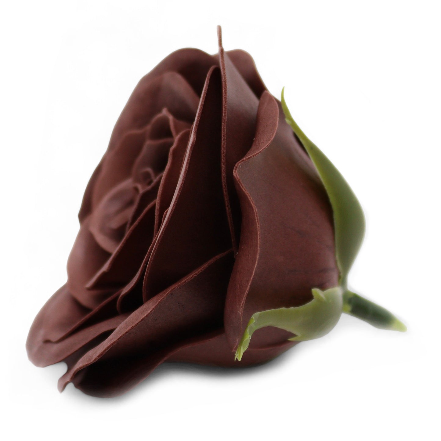 Handgemachte Seifenblume - Große Vintage Rose - Schokolade