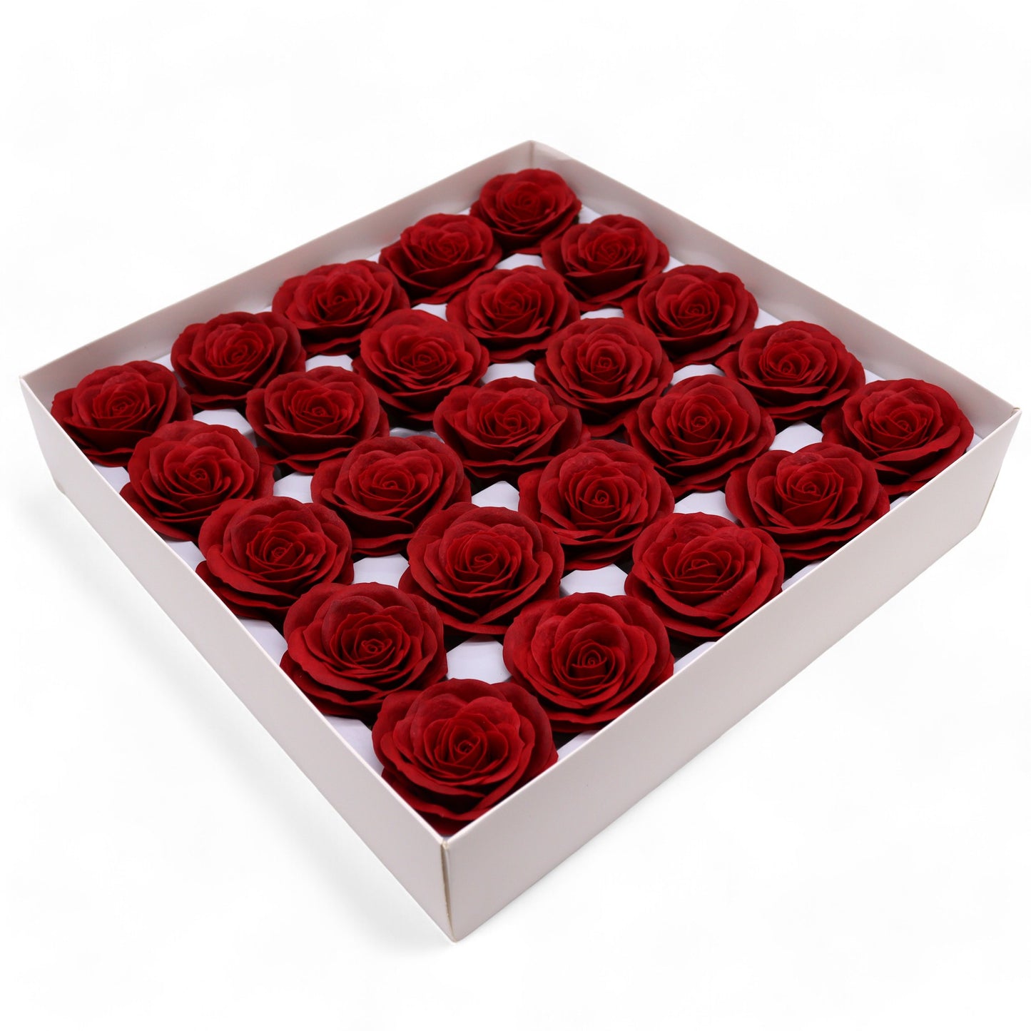 Handgemachte Seifenblume - Große Vintage Rose - Scharlachrot