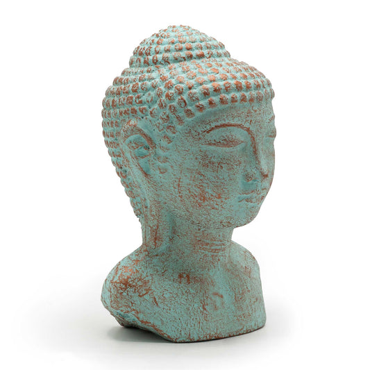Buddhakopf Tranquility - Grün Kupfer