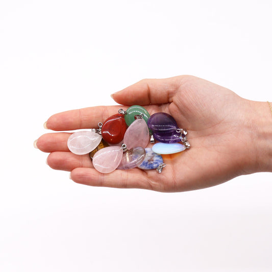 12 pendentifs en forme de larme - 25 x 18 mm