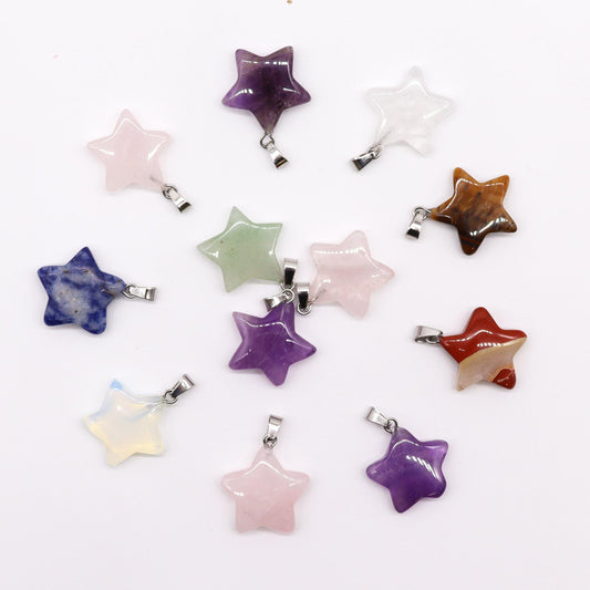 12 x Colgantes Estrellas -  20x6mm