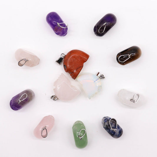 12 x Colgantes Mini Calaveras - 20x15mm