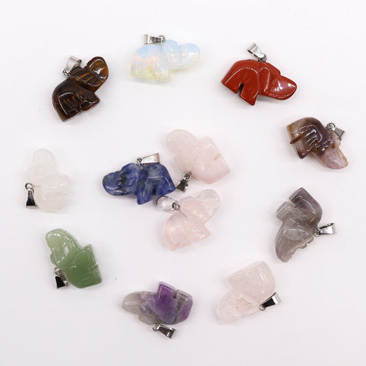 12 x Colgantes Elefantes de la Suerte - 25x15mm