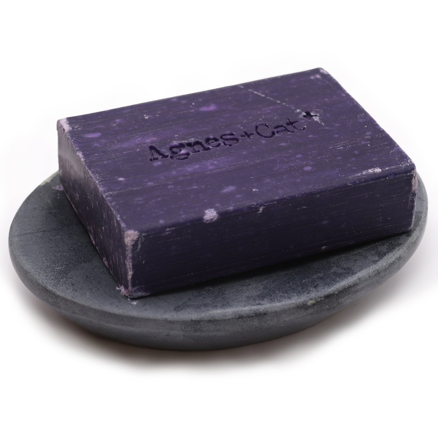 Porte-savon en stéatite grise 10 x 12 cm - Ovale classique